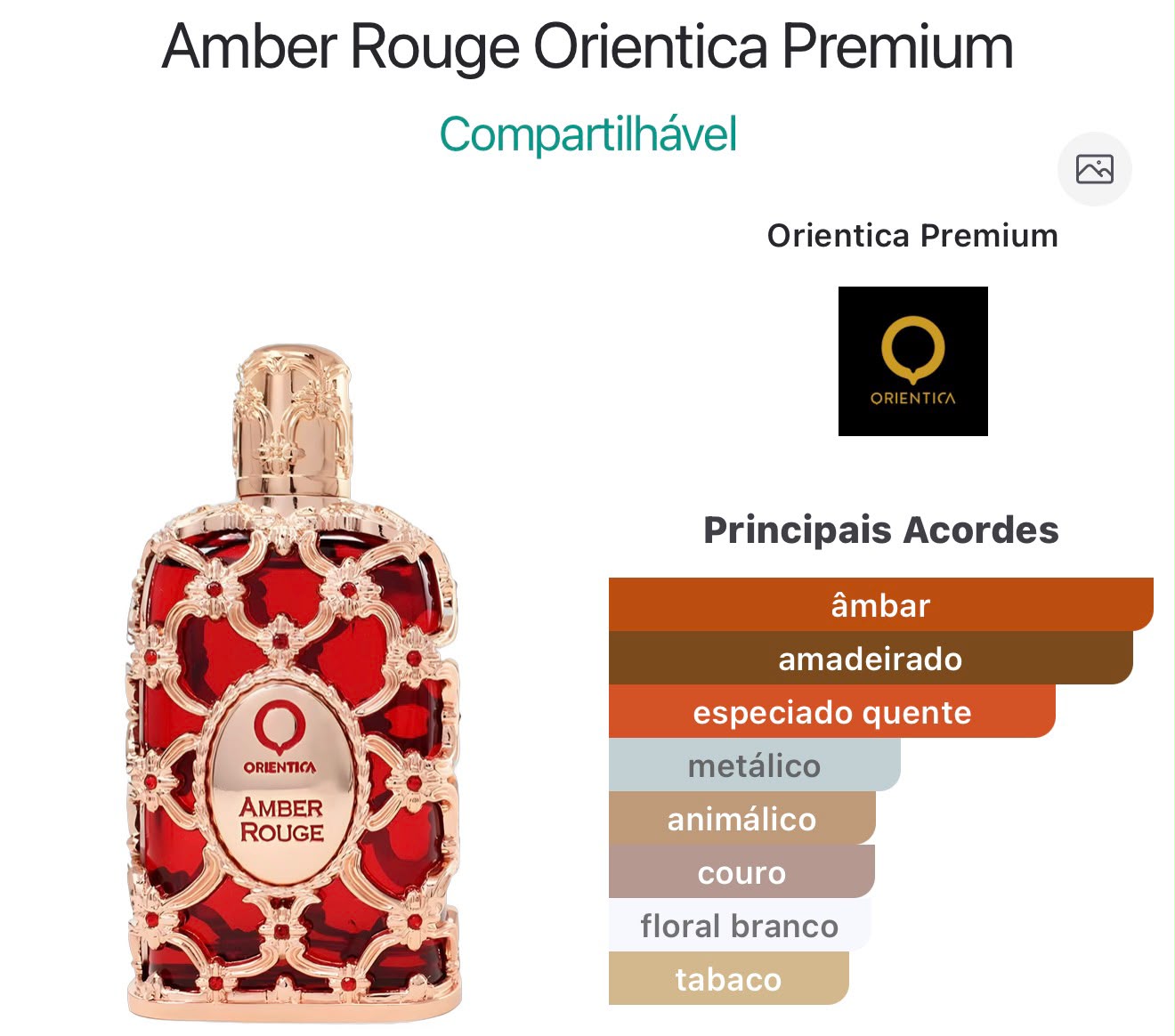 Orientica Luxury Collection Amber Rouge EDP 80ml