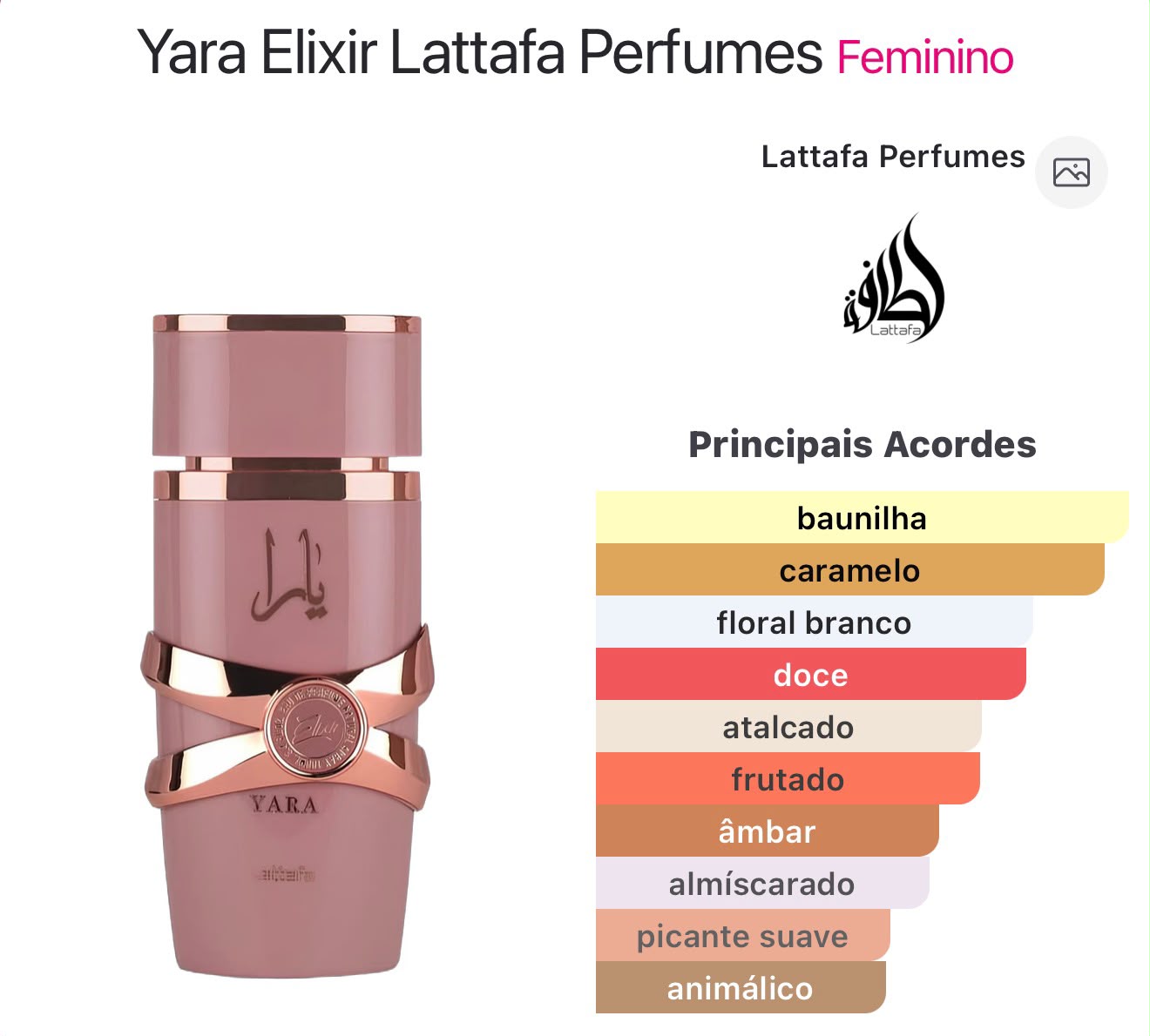 Lattafa Yara Elixir 100ml