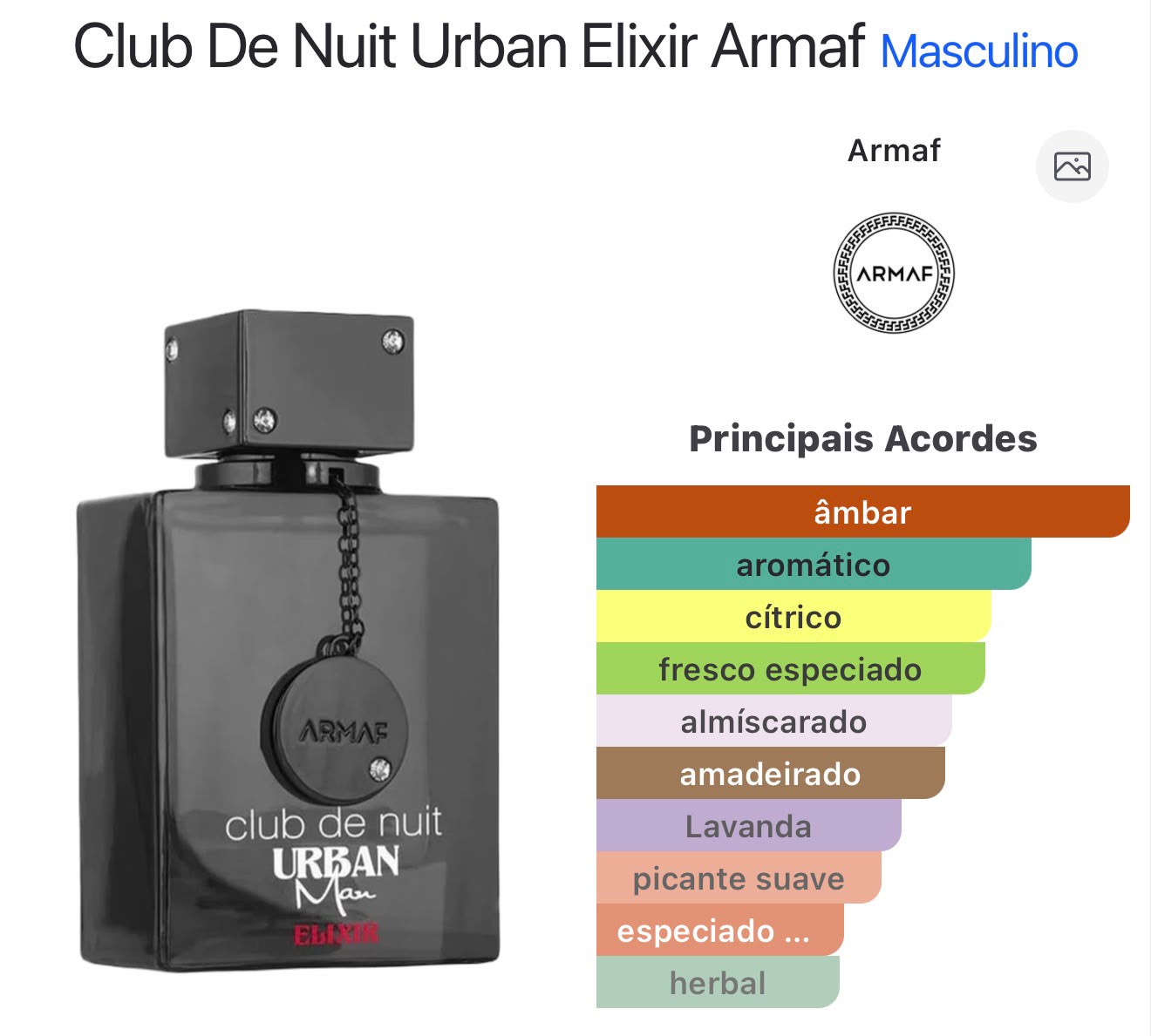 Armaf Club De Nuit Urban Man Elixir EDP 105ml