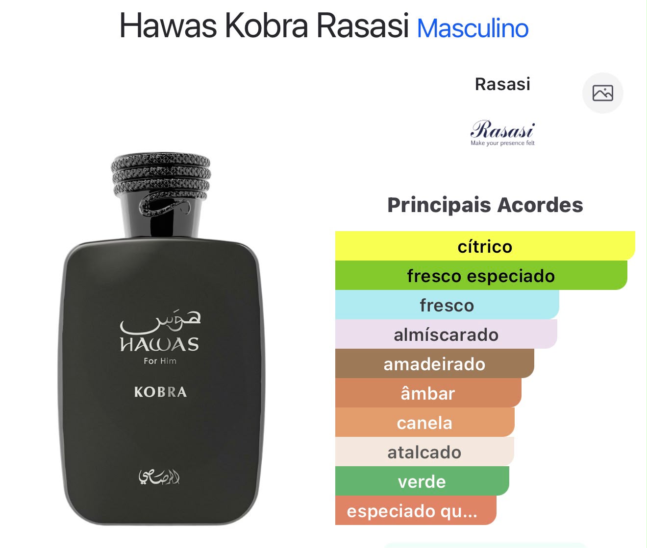 Rasasi Hawas Kobra EDP 100ml