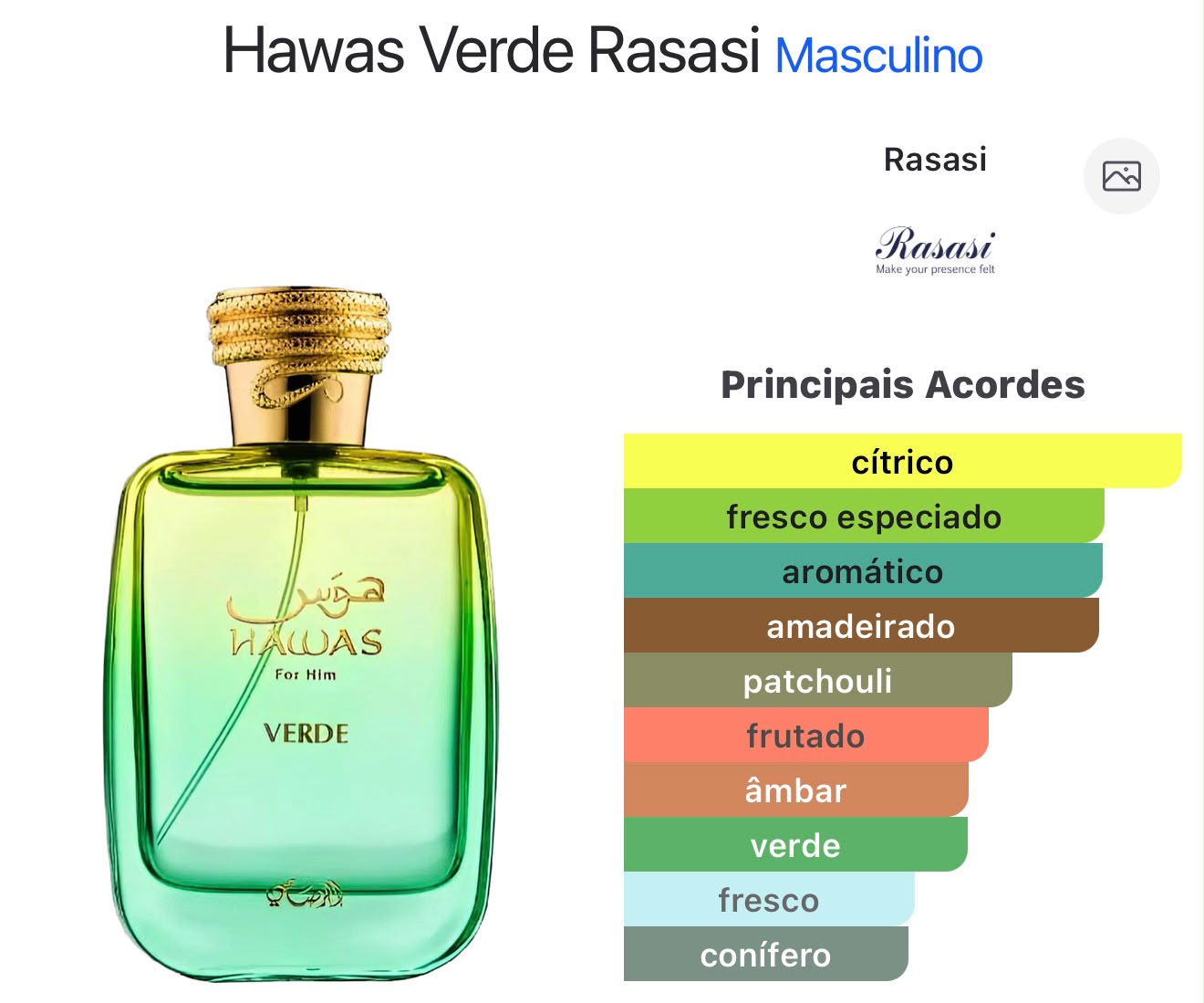 Rasasi Hawas Verde EDP 100ml