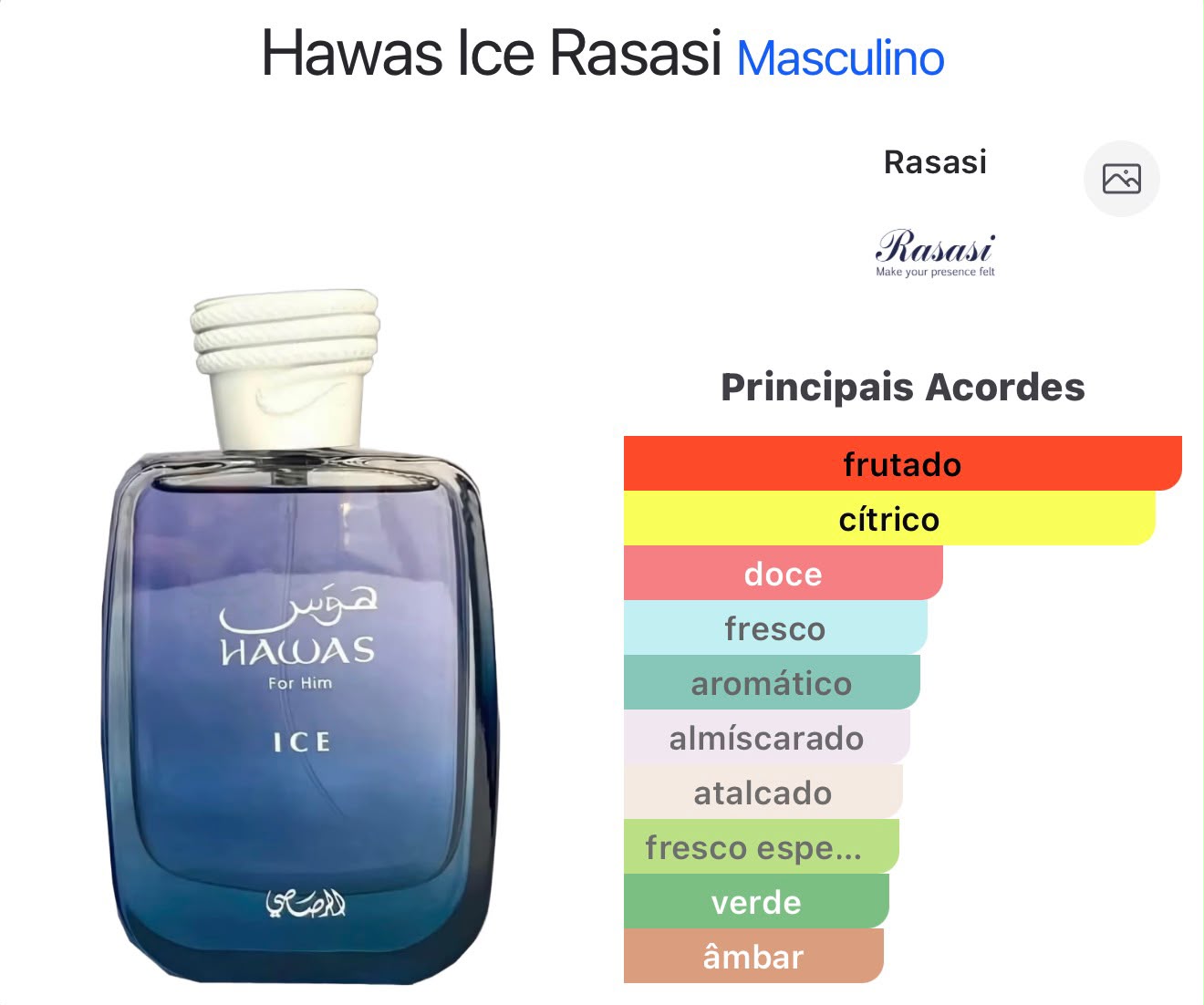 Rasasi Hawas Ice EDP 100ml