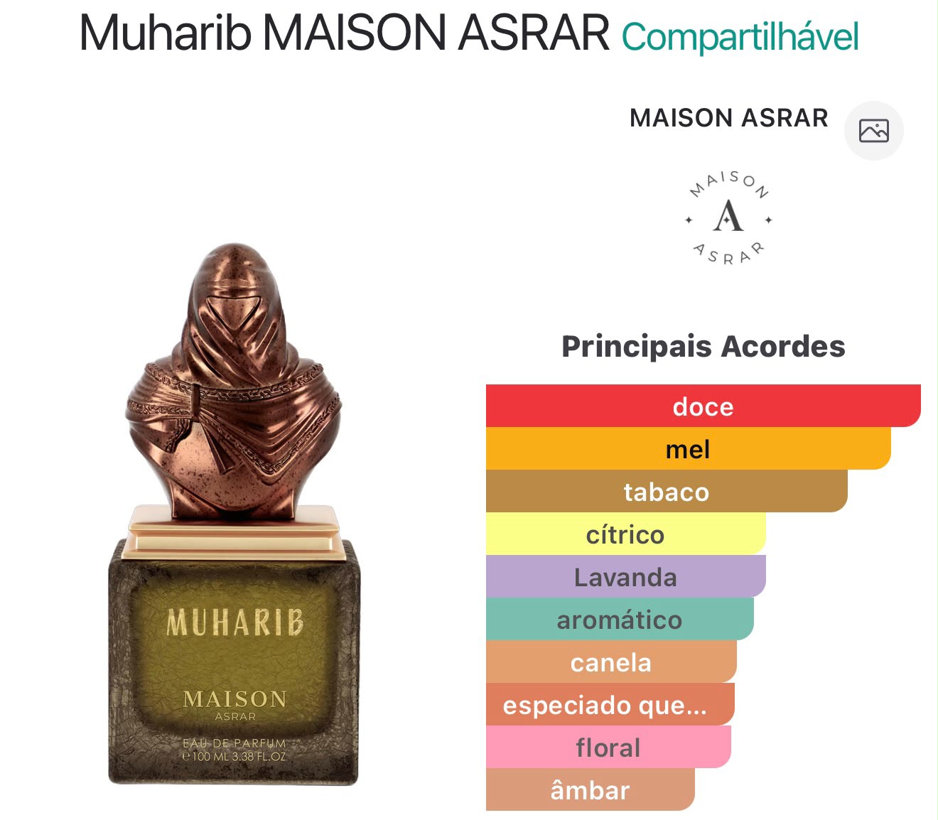 Maison Asrar Muharib Extrait de Parfum 100 ml